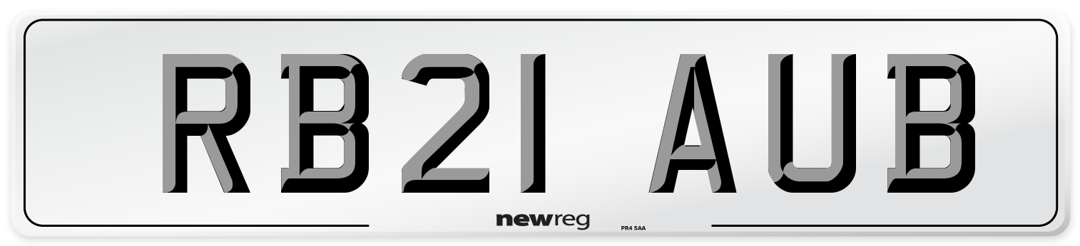 RB21 AUB Number Plate from New Reg